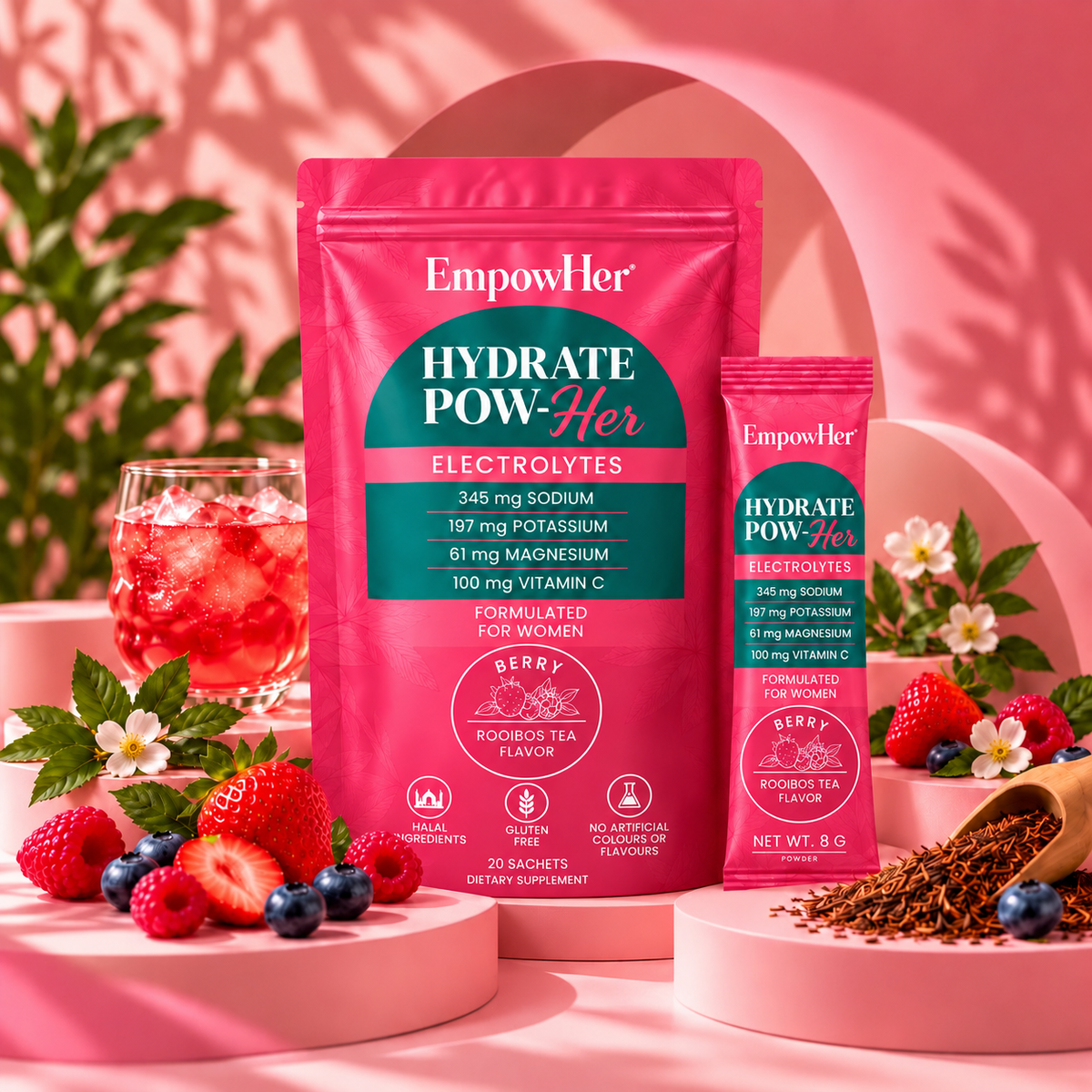 Rooibos Berry Superfood Hydrate Pow-Her: Formulated For Women